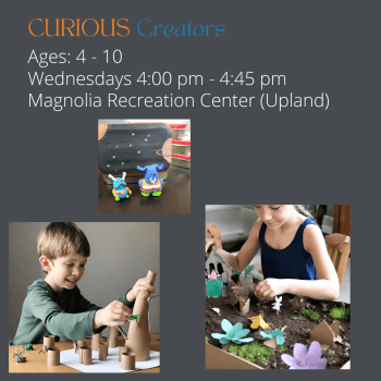 7 year olds building with cardboard tubes to make dinosaurs and fairy gardens. Polymer Clay Aliens.
